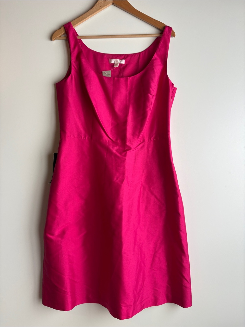 Ann Taylor Silk Sleeveless A-Line Midi Dress Pink Size 10 NWT